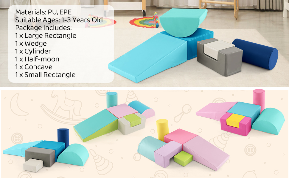 Foam Climbing Blocks for Toddlers 1-3