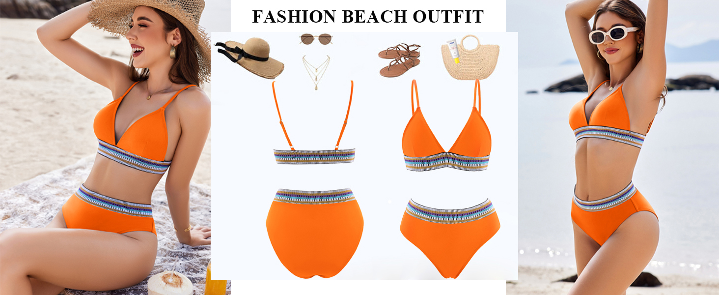 orange bikini