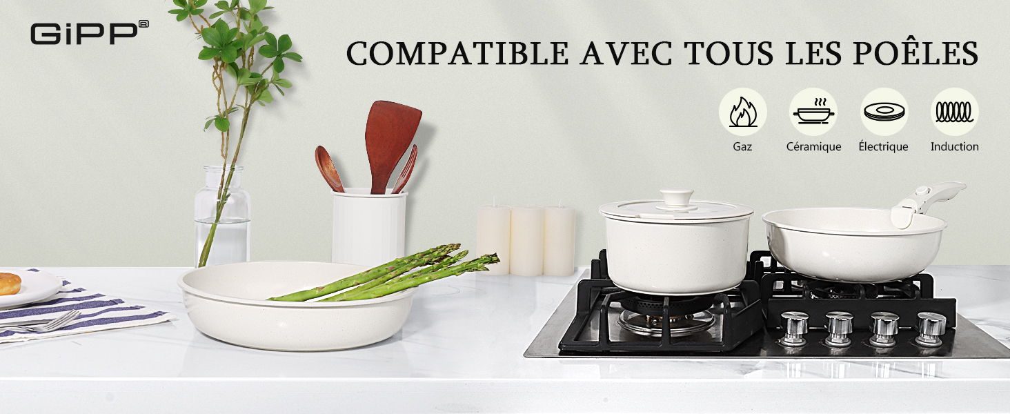 GiPP - Ensemble de Casseroles et Poêles en Céramique Antiadhésif - Professionnels avec Poignées Détachables, Sans Produi 3bac0f74 7549 4795 9db8 185facc0e819. CR0,0,1464,600 PT0 SX1464 V1