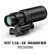 Feyachi M37 1.5X - 5X Scope Magnifier Red Dot Lupe mit Flip to Side Mount Fokus Einstellung