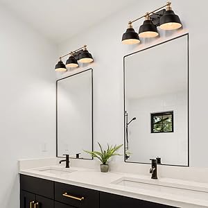 bathroom vanity light black
