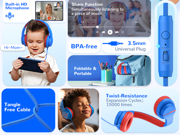 kids headphones for school