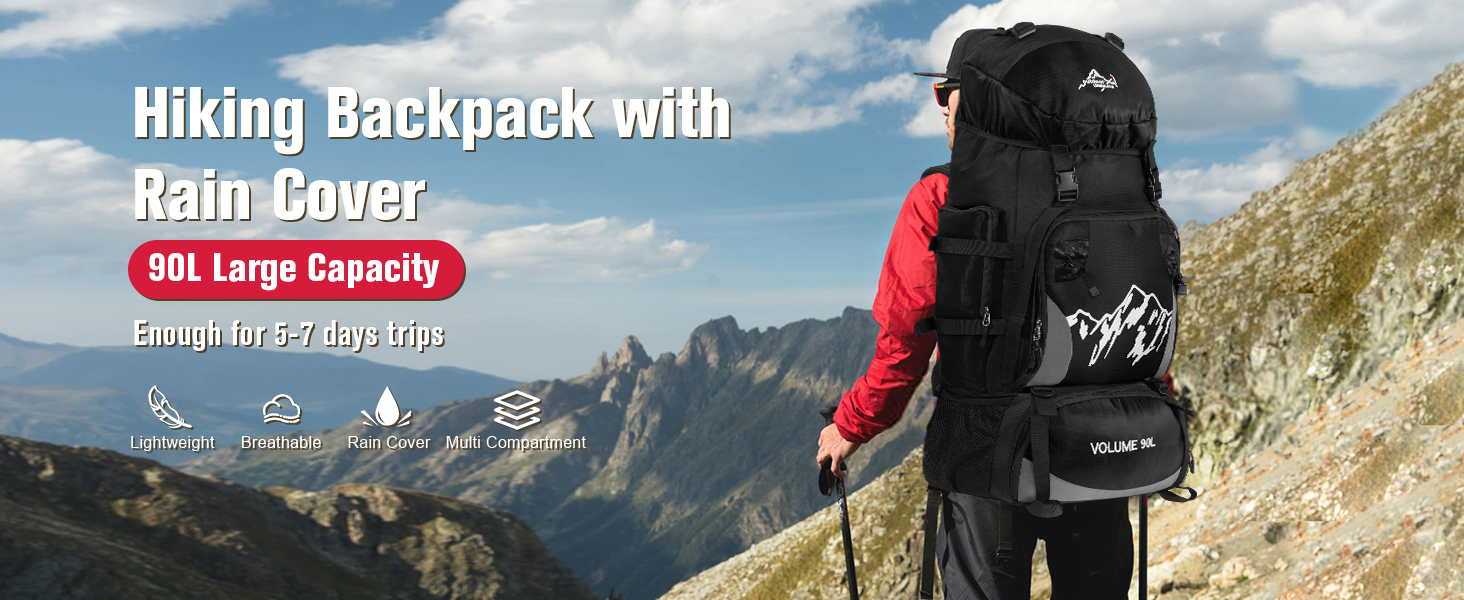 90L Hiking backpack