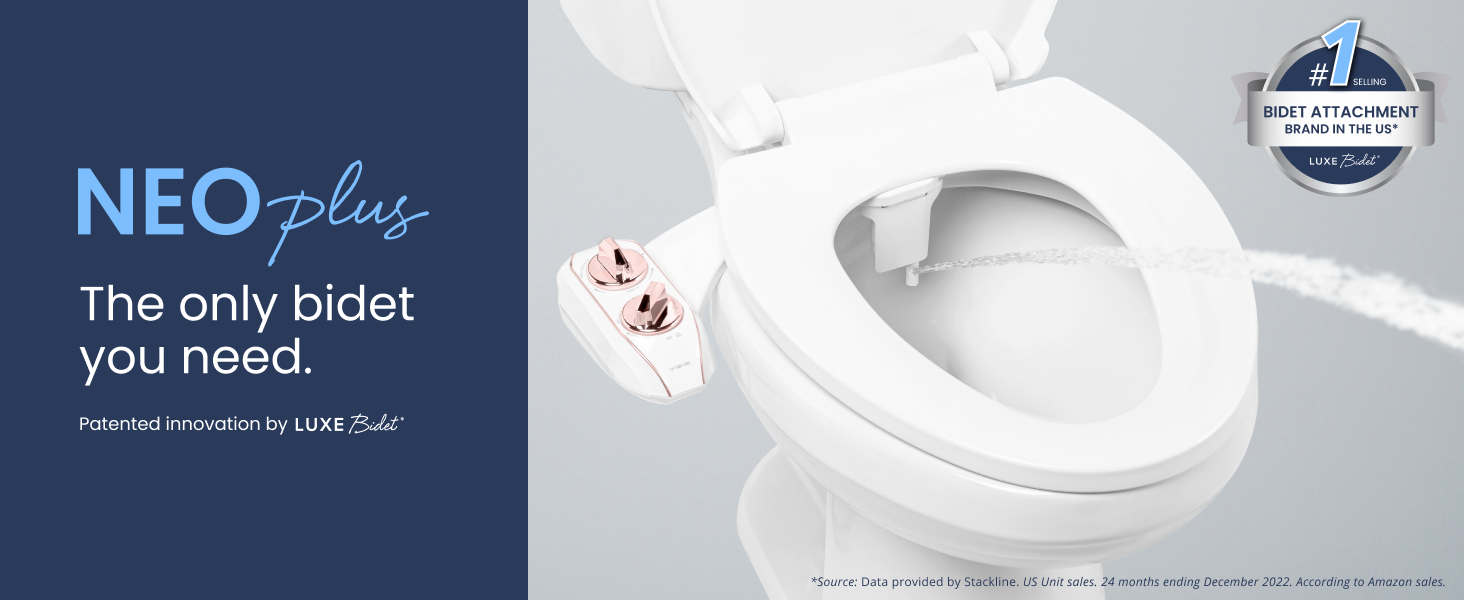 LUXE Bidet NEO 185 Plus Only Patented Bidet Attachment for Toilet