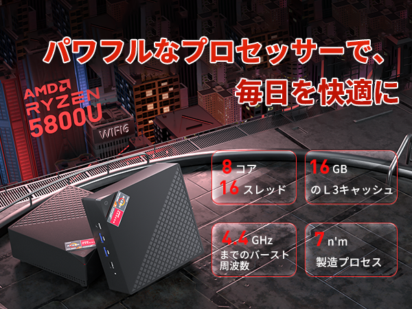 Amazon.co.jp: ミニpc ryzen7 5800u 2024新版ゲーミング ミニpc