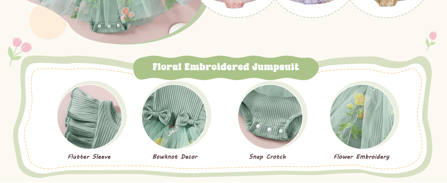 Baby Girl Floral Romper Dress