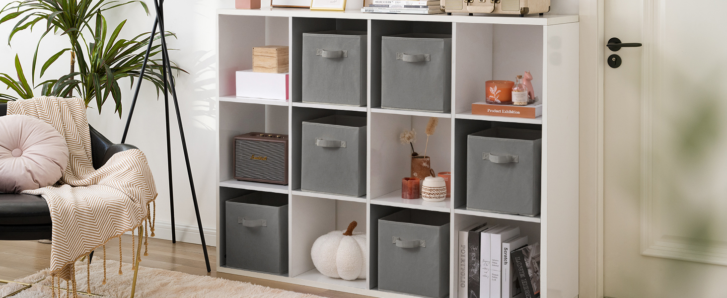 GRANNY SAYS Cube Storage Boxes, Pack of 6 Fabric Storage Cubes 27x27x27