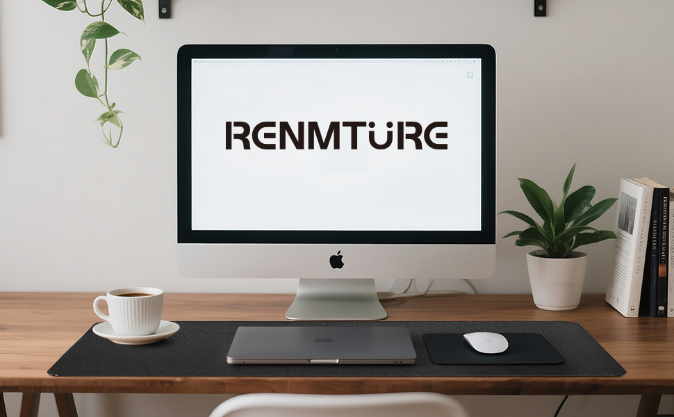 RENMTURE Dual-Sided Mouse Pad; large leather desk pad; desk mat mouse pad;desk mat;desk pad;