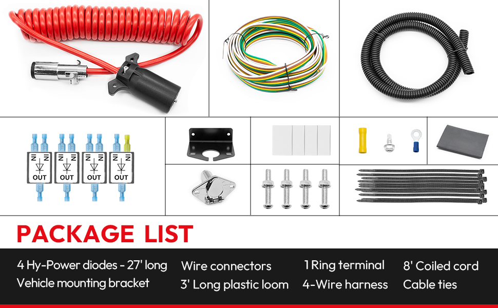 Haufim 15267 RV Blade 7 Pin to Toad 6 Pin Adapter Universal