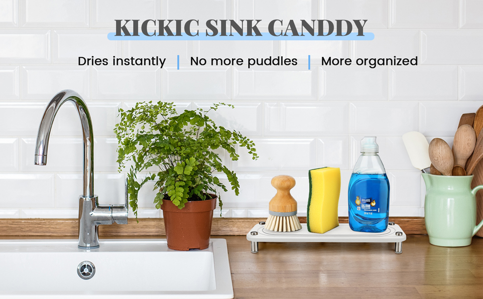 kickic Instant Dry Sink Organizer Bathroom,Water Absorbing