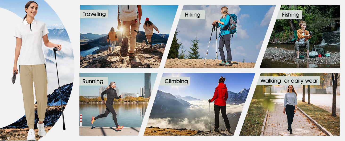 Women's Joggers Quick Dry Lightweight Hiking Pants