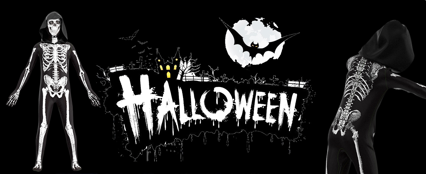 Halloween Skelett Kostüm für Männer