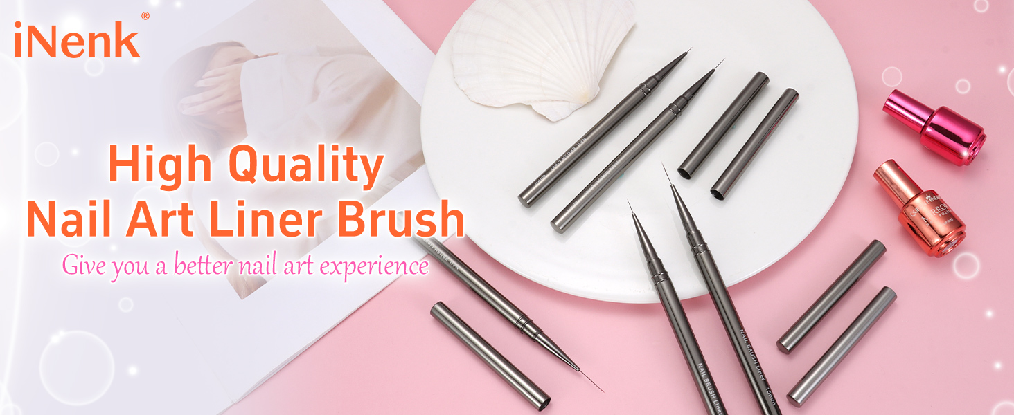 5Pcs Nail Art Liner Brushes For Gel Polish