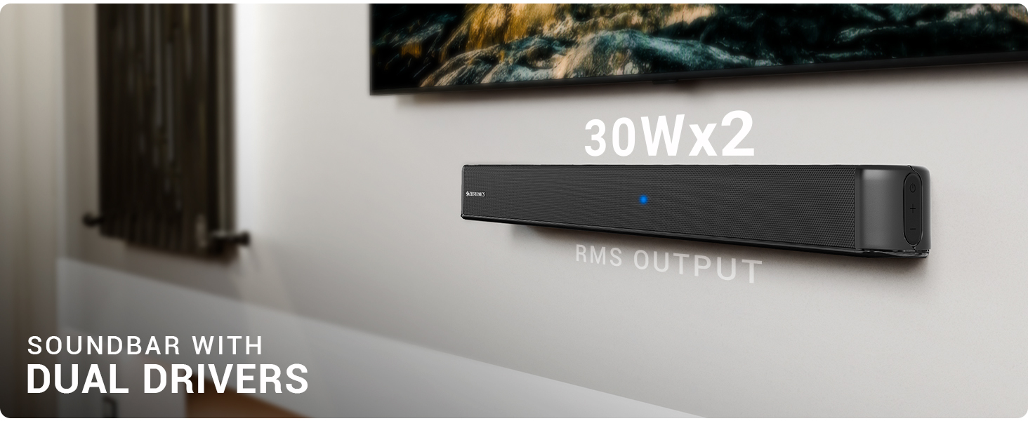 soundbar with dual drivers