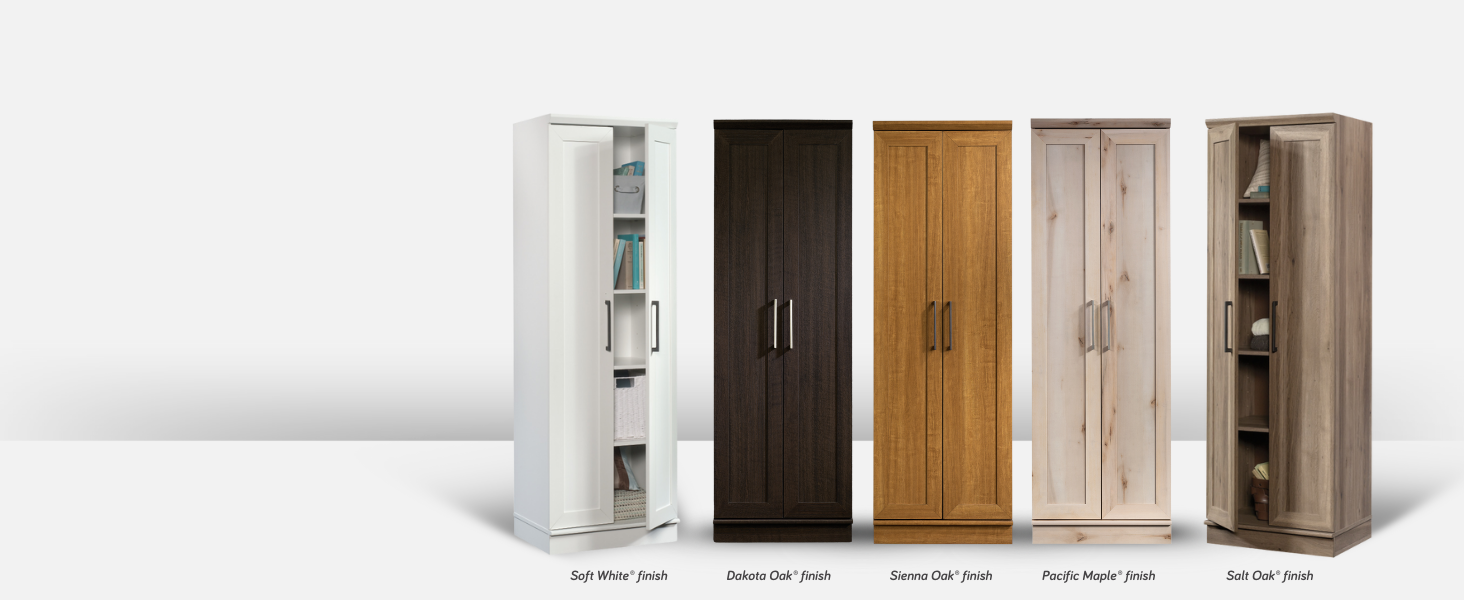 HomePlus collection storage cabinets featuring multiple unique styles