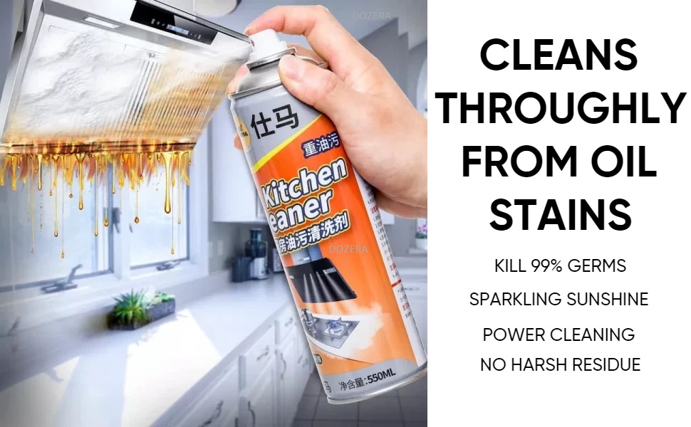 DOZERA Multipurpose Bubble Foam Cleaner Kitchen Cleaner Spray Oil