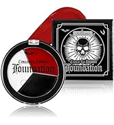 Goth White Black Red Face Paint Makeup Foundation, Clown Halloween White Face Body Paint Makeup S...
