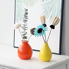 Jarrones pequeños estilo minimalista para el hogar moderno, granja, sala de estar, estante de mesa