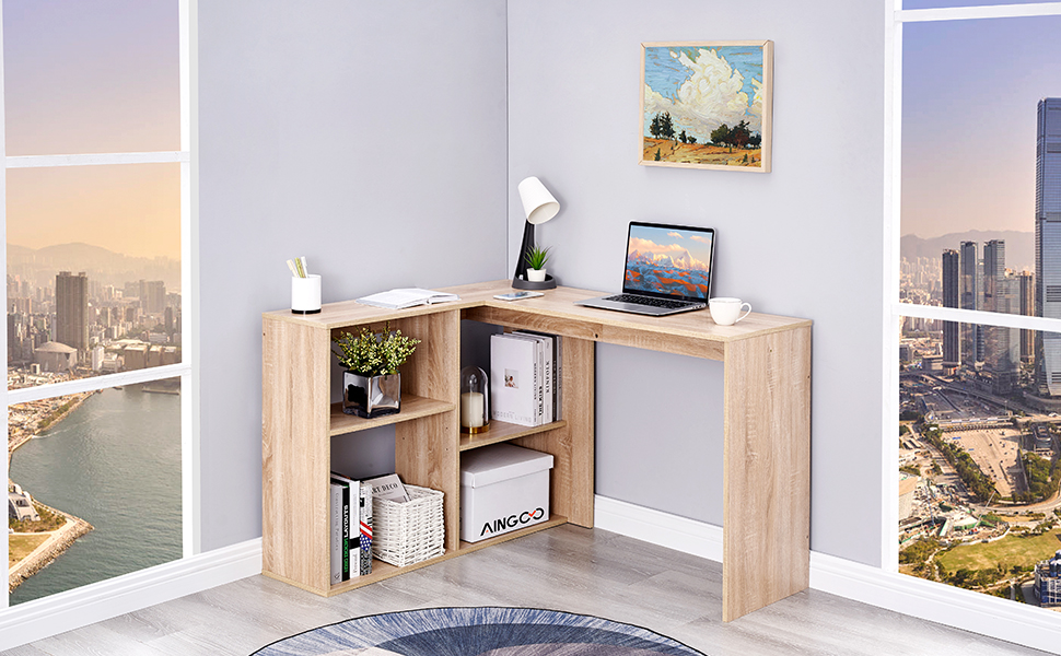 Aingoo Corner Desk L Shaped Desk Computer Desk for Home Office