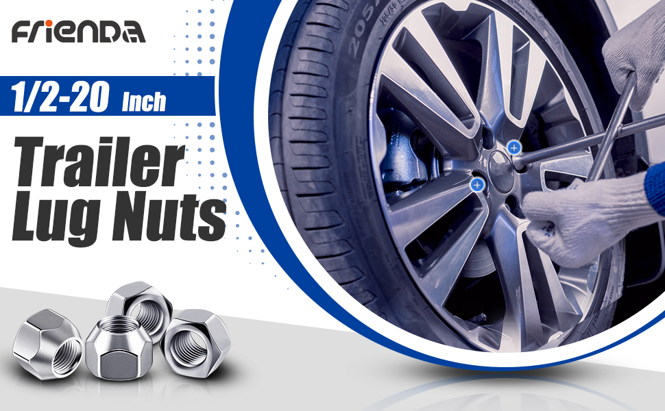 1/220 Inch Trailer Lug Nuts 509 Tire Lugs Wheel Nuts Wheel Trailer Lugs Tire Acorn