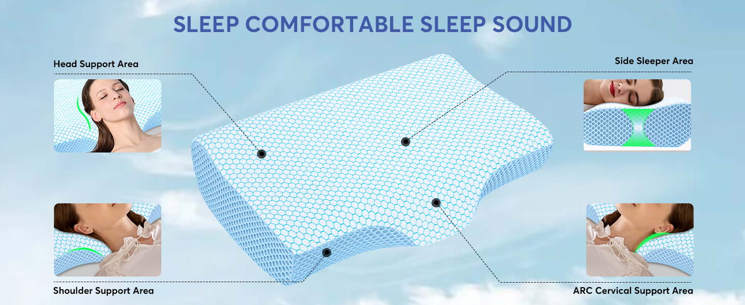 Anvo Cervical Neck Pillows for Pain Relief Cervical