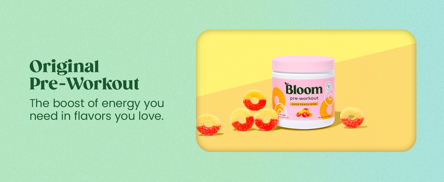 Bloom Nutrition Original Pre Workout Powder, Amino Energy w