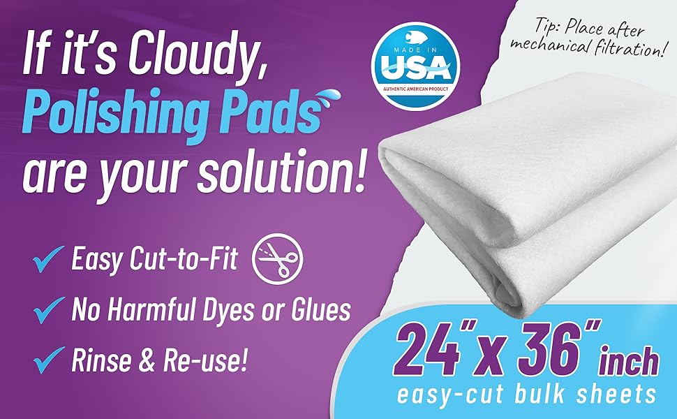 Aquatic Experts Aquarium Polishing Filter Pad, Aquarium Filter Pad