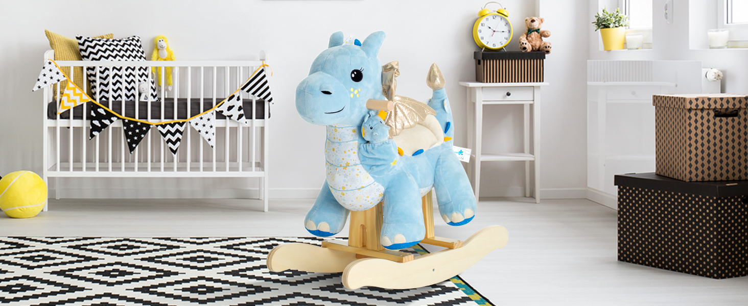 Baby Rocking Dragon for Kids 1 Year Old And Up