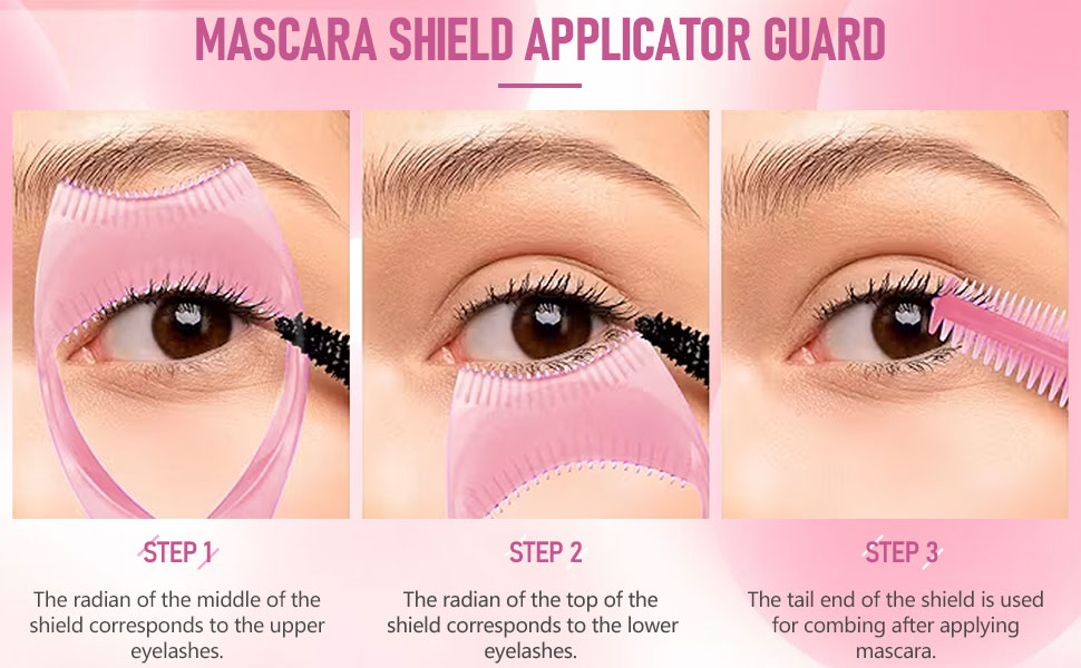 3 Colors Mascara Shield Applicator Guard, 3 In 1 Eyelash Tool Mascara
