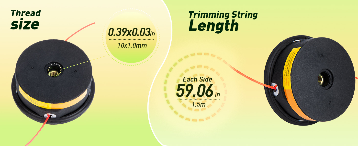 SUNMON 252 Trimmer Head,Builtin Weedeater String,Weed Eater Head for Stihl fs90r