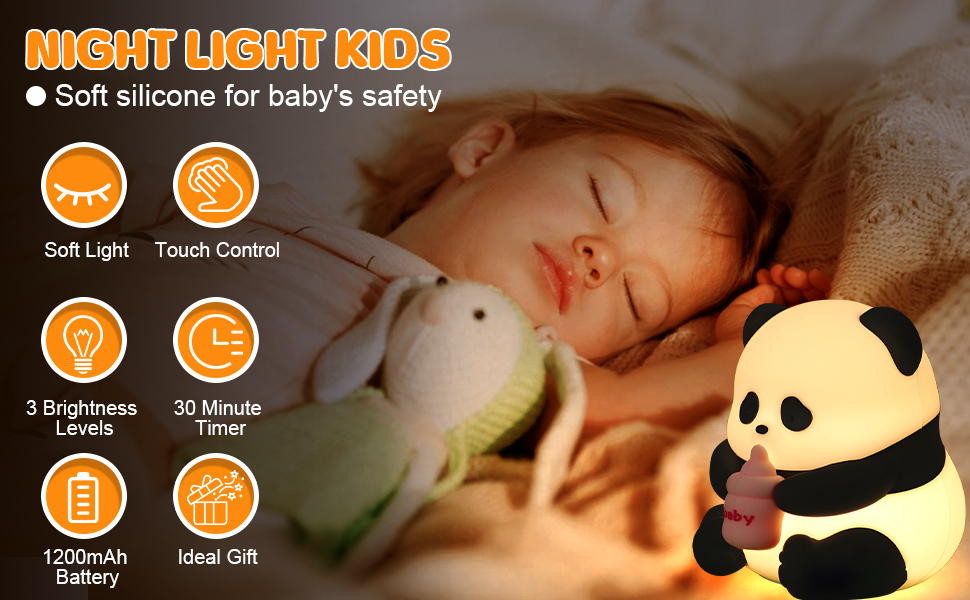 Timed Touch Night Lamp Lamp for Bedroom bedside lamps rechargeable lamp night light baby
