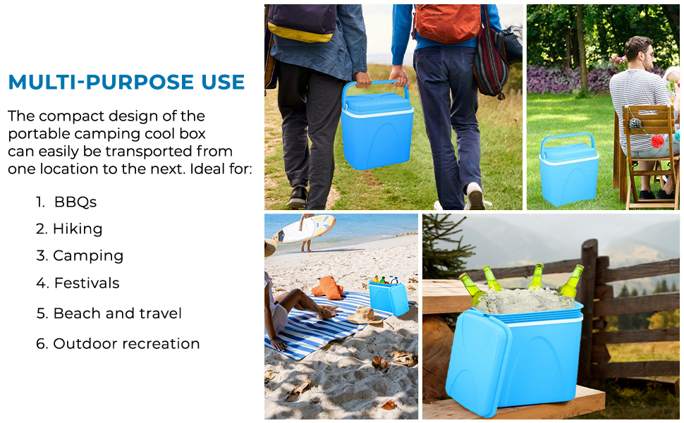 Tanness 24L Cool Box, Cooler Box, Ice Box Large Food Insulated