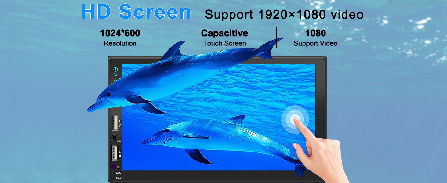 Double Din Car Stereo Voice Control Apple Carplay&Android