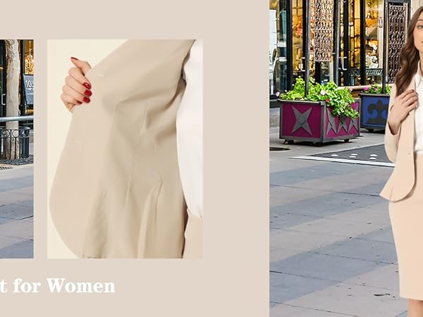 Allegra K Skirt Suit Sets for Women's 2 Piece Formal Office