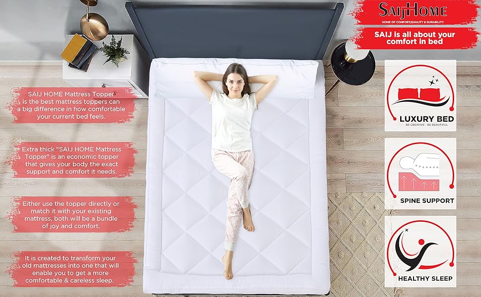 SAIJHOME mattress topper 