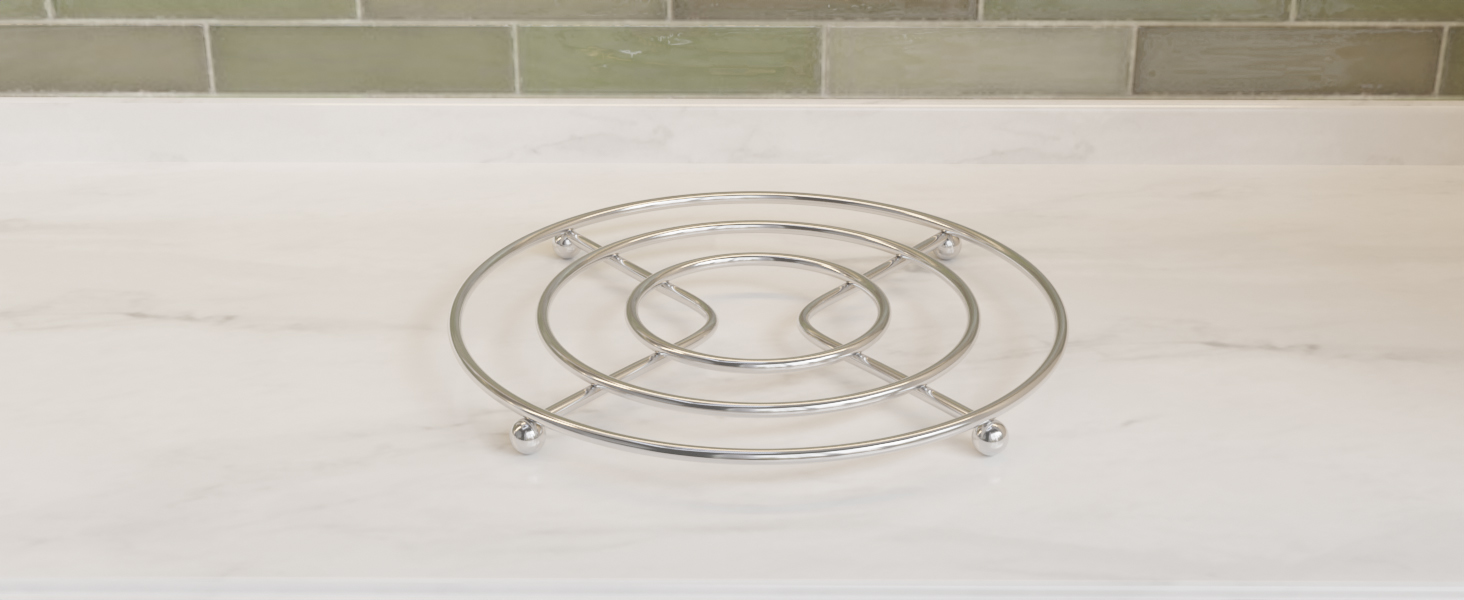 Cooling Rack Round Metal Trivets Holder Hot Pot Pan Cooking Stand Non