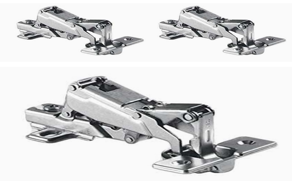 Adison 165-180 Degree Wardrobe Hinge with Screws |Soft Close | Pack of 1 Set (2 Pieces) mild Steel Kitchen Corner Concealed Hinge Full Overlay Concealed Cabinet for Modern Kitchens,Easy Access