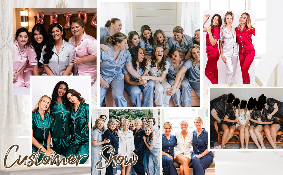 SWOMOG Women's Plus Size Pajamas Silk Satin Pajama Set Short Sleeve