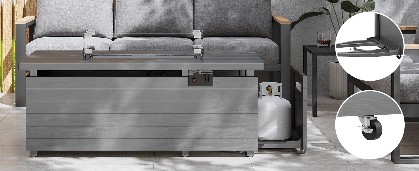 Movable gas tank base