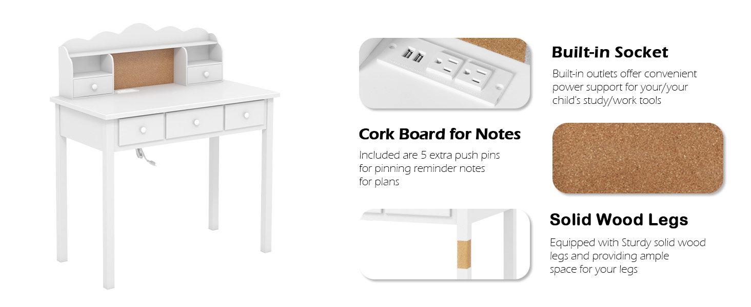 kids desk with hutch