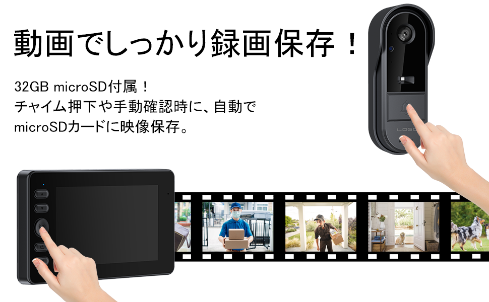 Amazon.co.jp: ZAIDER テレビドアホン カメラ付き インターホン