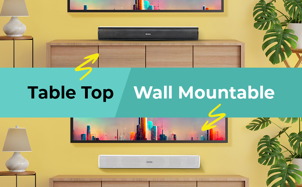 table top, wall mountable