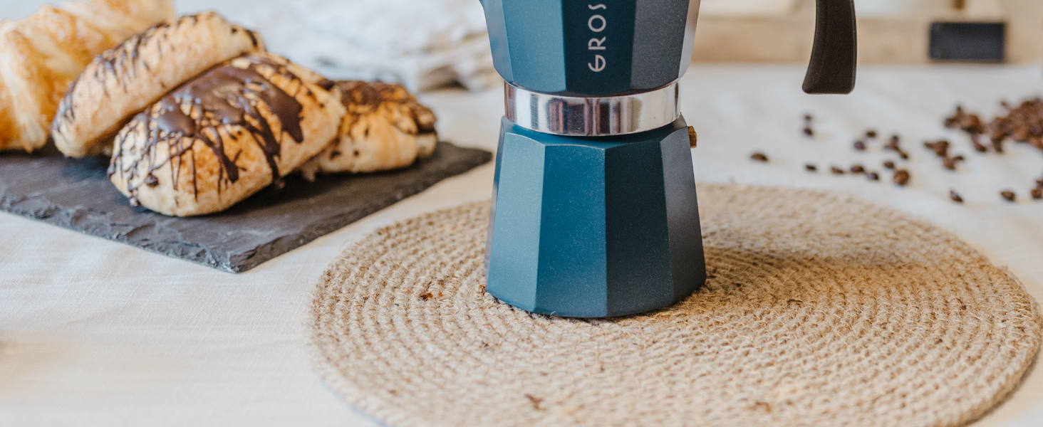 GROSCHE Milano Stovetop Espresso Maker Moka Pot 6 Espresso