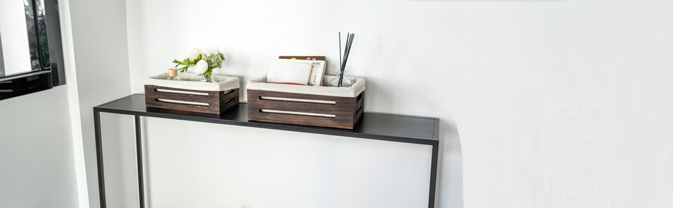 Wooden Storage Bin Decor 