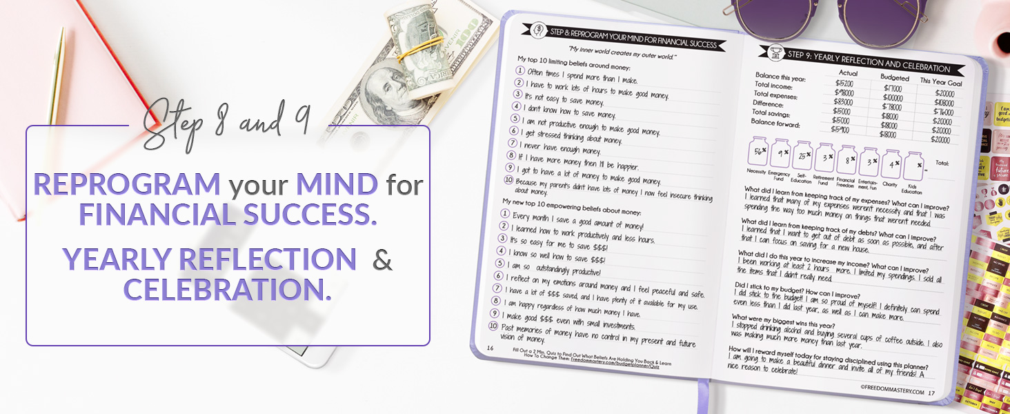 Step 8-9: Reprogram your mind for financial success. Yearly reflection & celebration