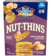 Blue Diamond Three Cheese Nut Thins Cracker Crisps, 4.25 oz