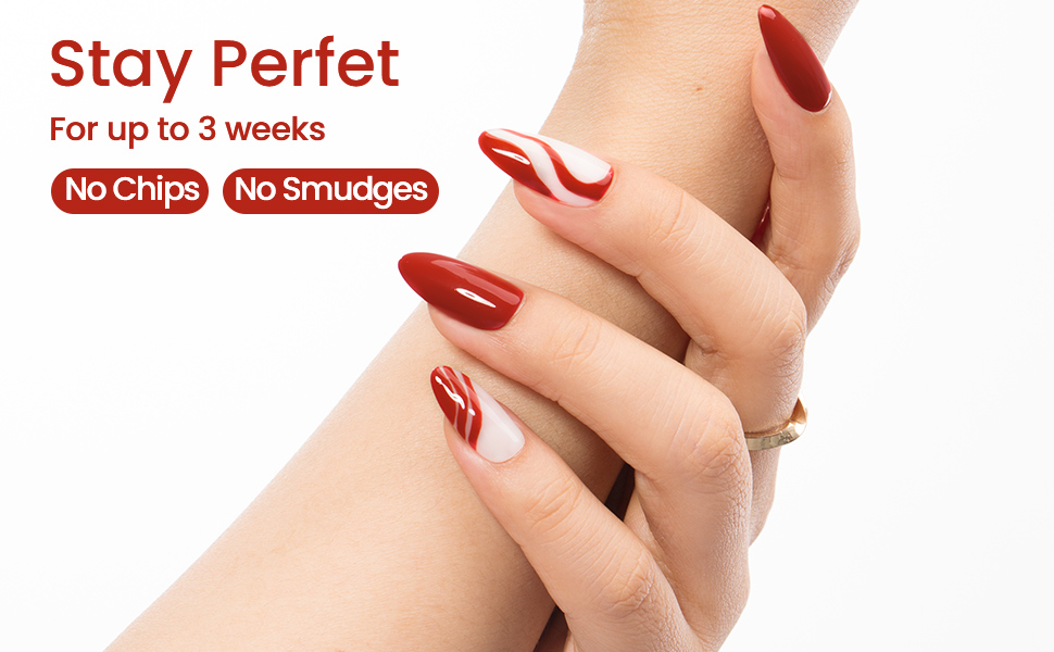 dark red gel nail polish