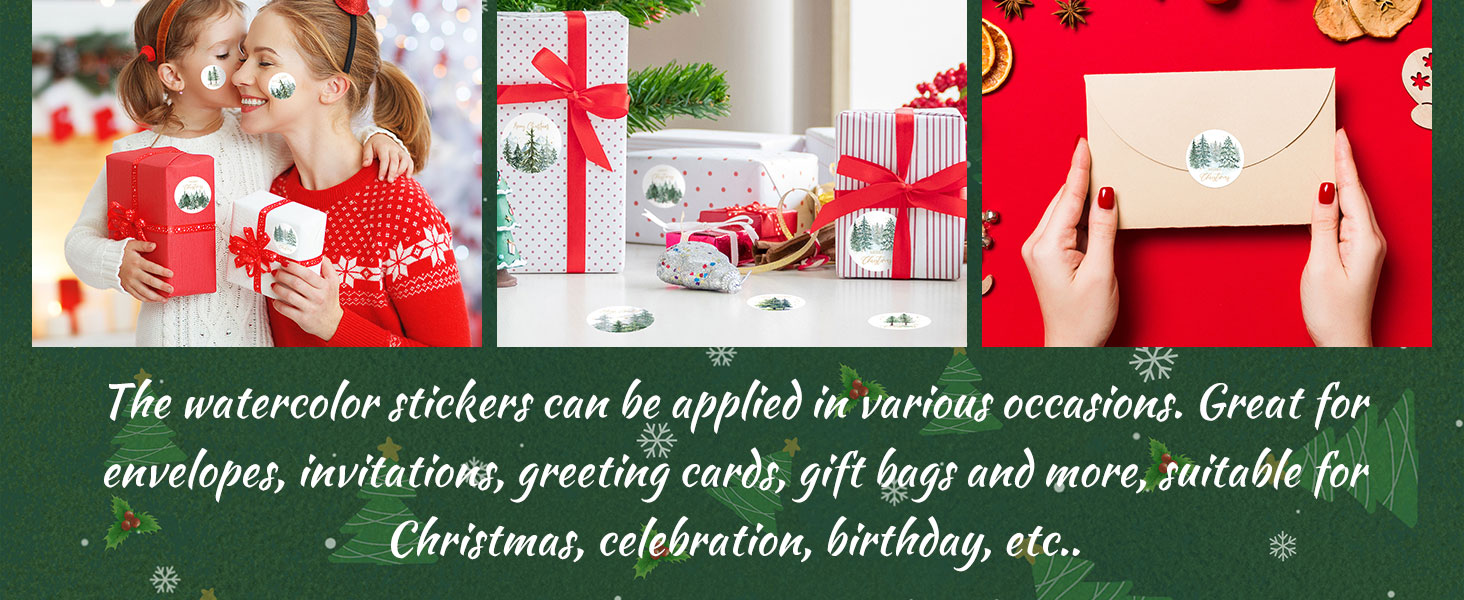 Merry Christmas Stickers Rol