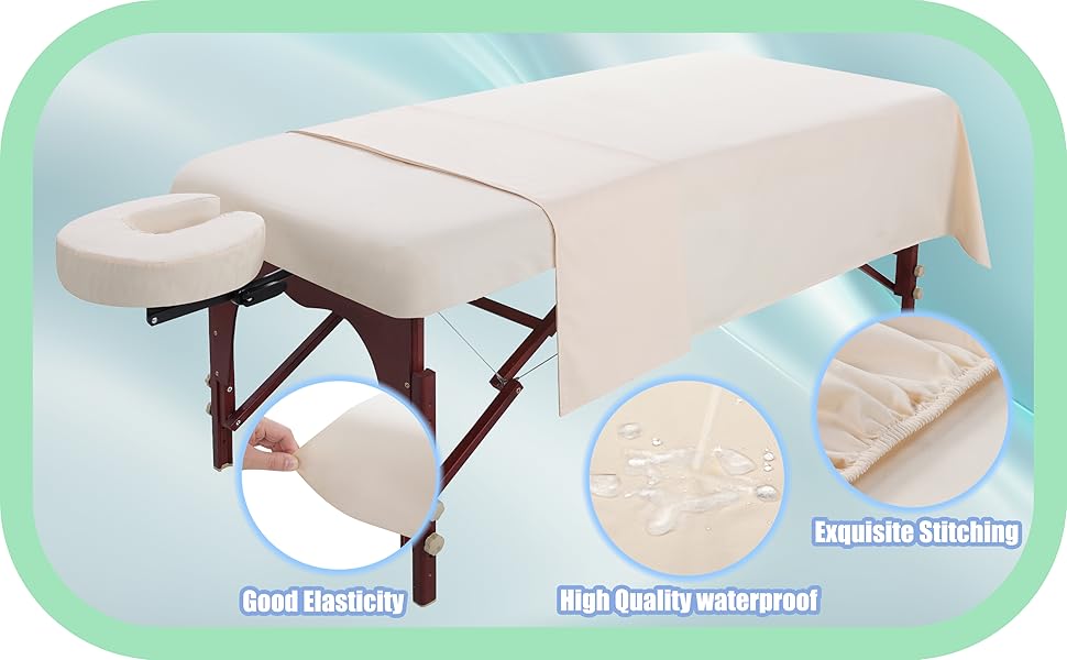 3 Piece Massage Table Sheets Set 2 Sets Microfiber Massage