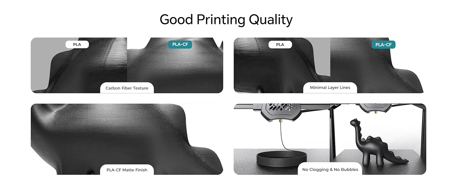 pla cf pla-cf carbon fiber filament lightweight creality 3d printer filament 1.75mm